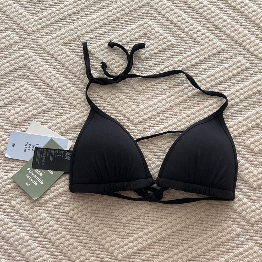 h&m black bikini top